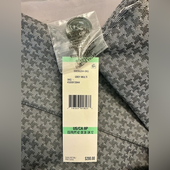 Le Suit Petite 2-pc. Knee Length Skirt Suit Gray Houndstooth Size 8P NWT - Picture 6 of 10